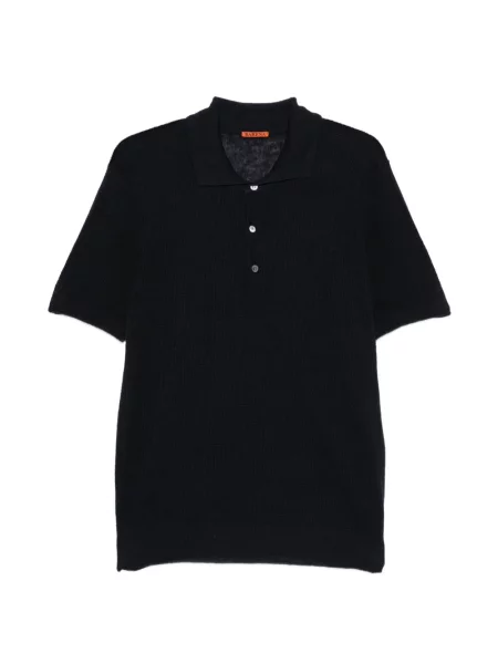 Tricou polo Barena tricotate negru
