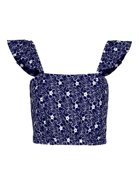 VERO MODA Bluză SONEY bleumarin alb