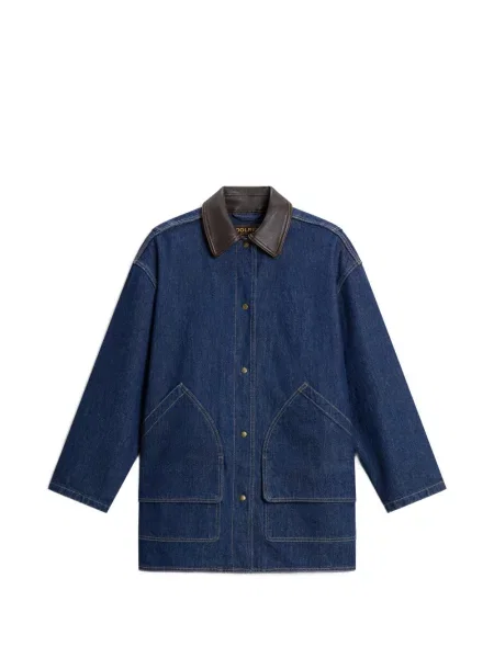 Gulerat geacă de blugi Woolrich albastru