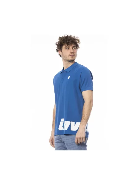 Koszulka polo Invicta z logo z krótkim rękawem niebieska