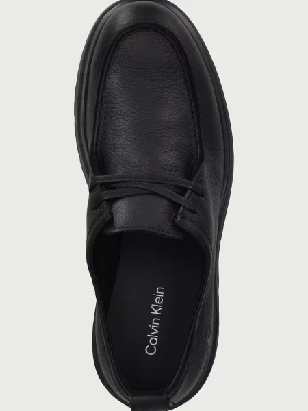 Bőr félcipo Calvin Klein fekete
