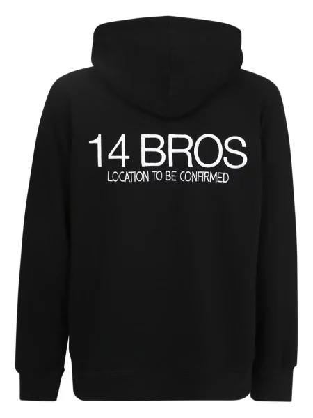 Hanorac cu glugă 14bros cu broderie negru
