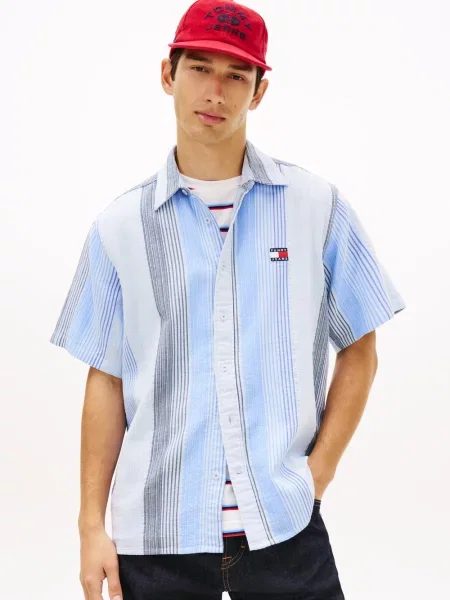 Tommy Jeans koszula Mężczyźni Comfort Fit S niebieski