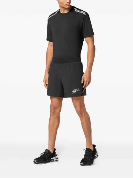 Pantaloni scurți de sport Plein Sport cu imagine negru