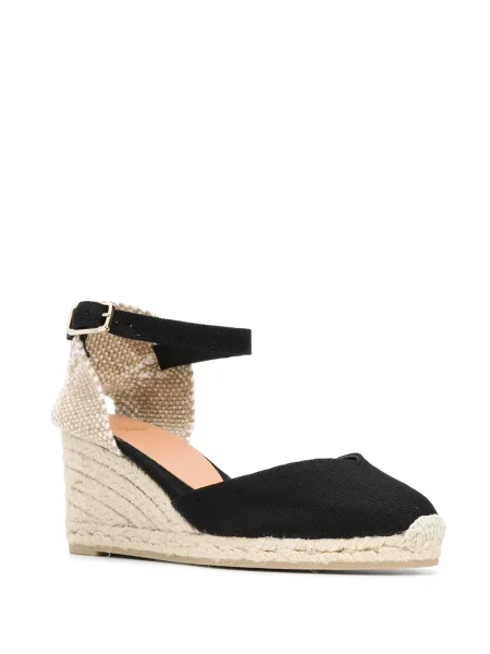 Espadrile Castaner cu pană negru