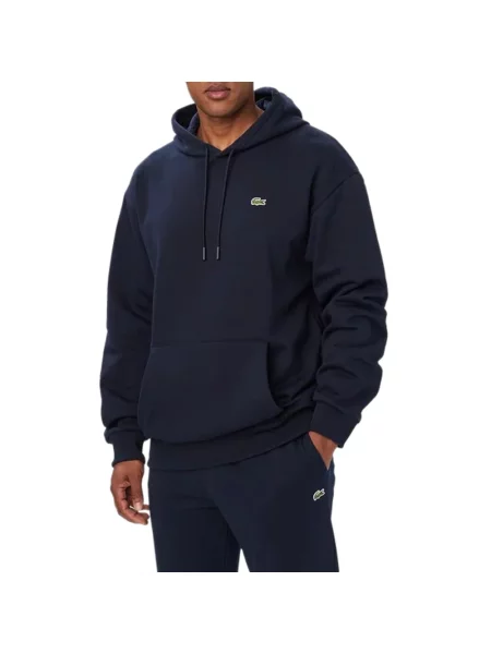 Bluza z kapturem Lacoste z kapturem niebieska