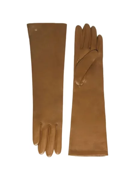 Lung mănuși Max Mara din piele maro