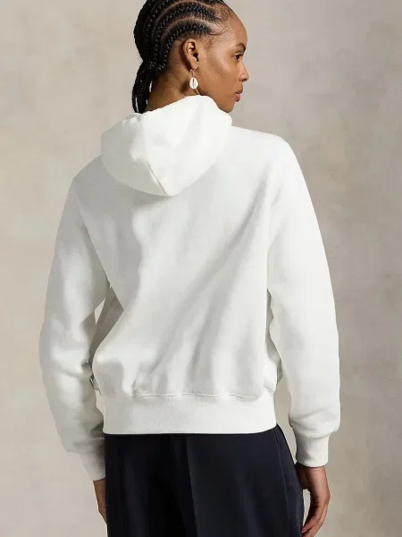 Polo Ralph Lauren bluza z kapturem gładka biały
