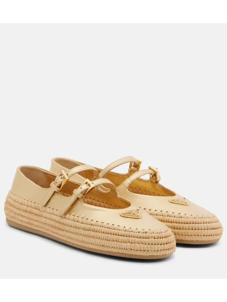 Usnjene espadrile Prada
