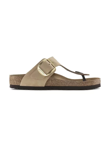Japonke iz nubuka Birkenstock Gizeh Big Buckle bež