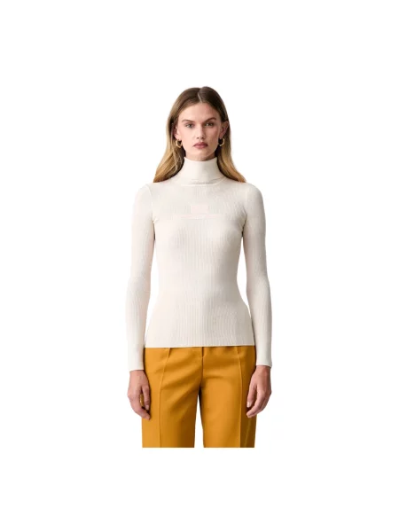 Elisabetta Franchi sweter wełniany beżowy