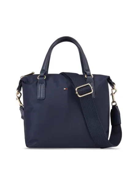 Tommy Hilfiger Táska Poppy Th Small Tote Sötétkék fekete