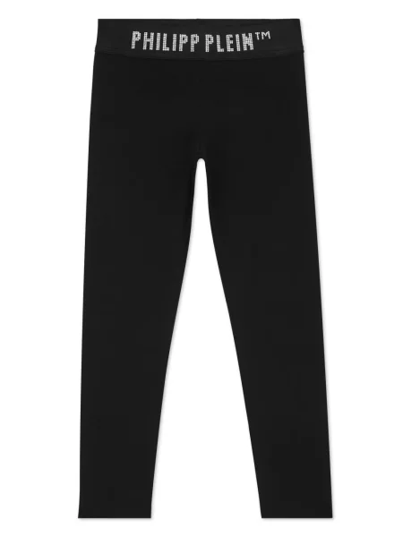 Legginsy dziecięce Philipp Plein czarne