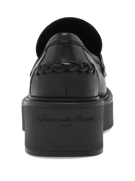 Pantofi loafer Gianvito Rossi țesuți negru