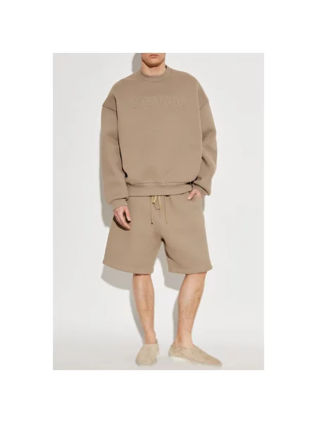 Bluza Fear Of God z logo beżowa