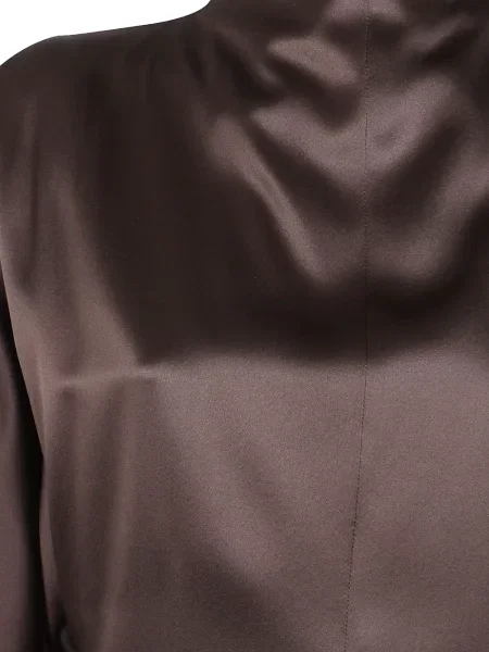 Lung rochie maxi Max Mara din satin maro