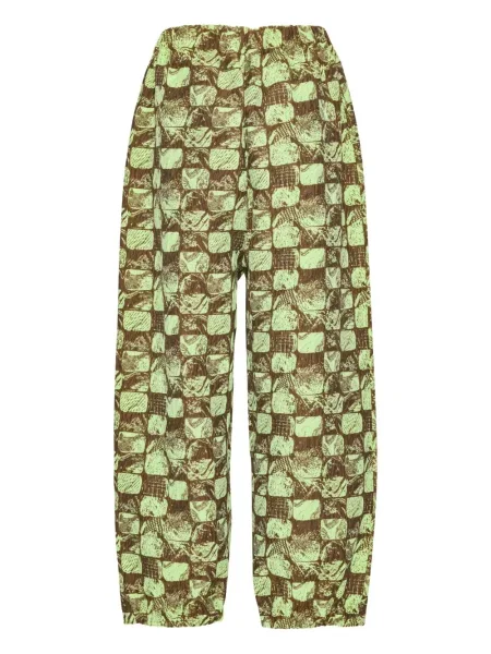 Pantaloni Henrik Vibskov în carouri maro