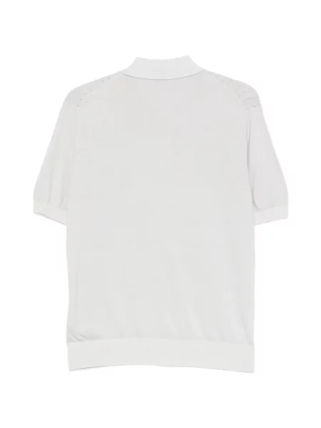 Tricou polo Fedeli tricotate gri