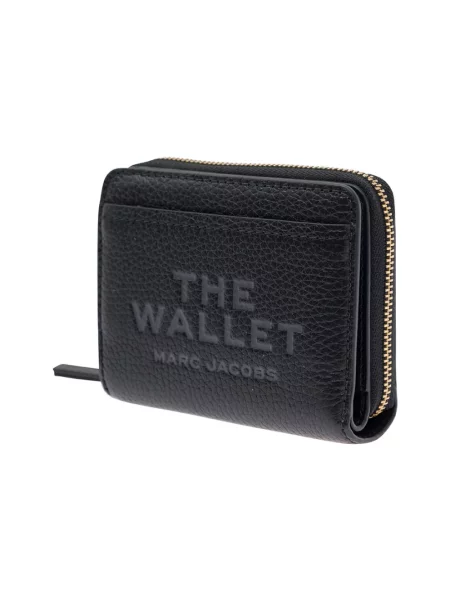 Portfel Marc Jacobs skórzany z magnetycznym zapięciem czarny