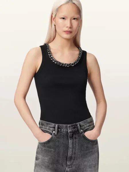 AllSaints top pentru femei cu LUCY negru