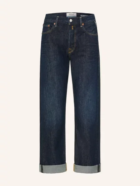 Replay Jeansy Boyfriend Aubry blau niebieskie