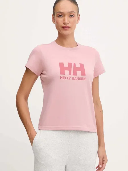 Helly Hansen t-shirt HH LOGO różowy