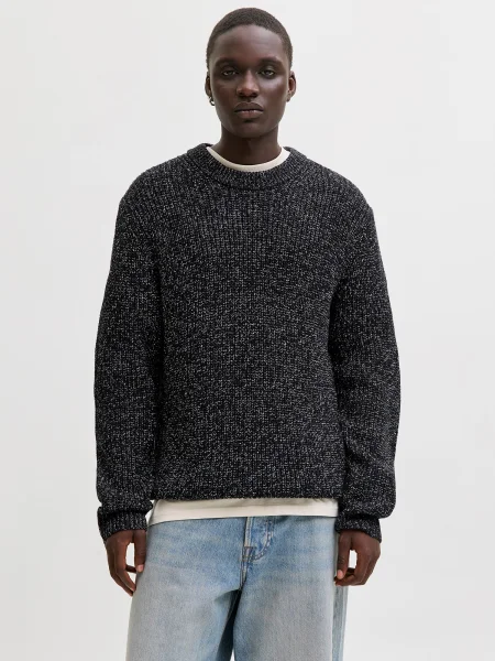 JACK & JONES Pulover JORBLEECKER noapte albastru