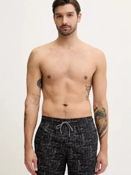 HUGO pantaloni scurți de baie negru