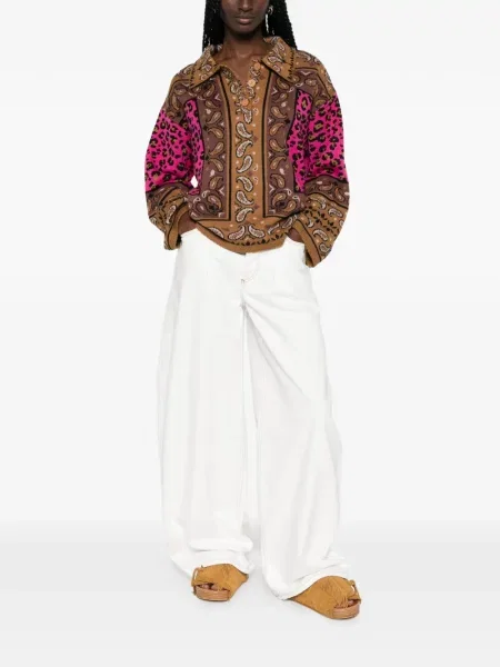 Top Farm Rio cu imagine cu model leopard maro