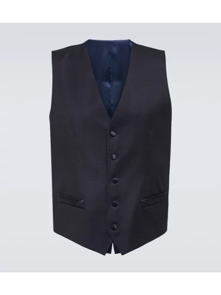 Vestă Dolce&gabbana de lână albastru