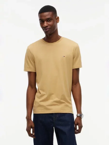 Tommy Jeans Koszulka Mężczyźni S brązowy