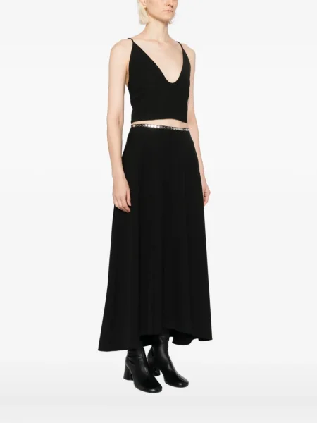 Top Jil Sander s V-izrezom crna