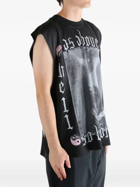 Tricou grafic Hellstar cu imagine negru