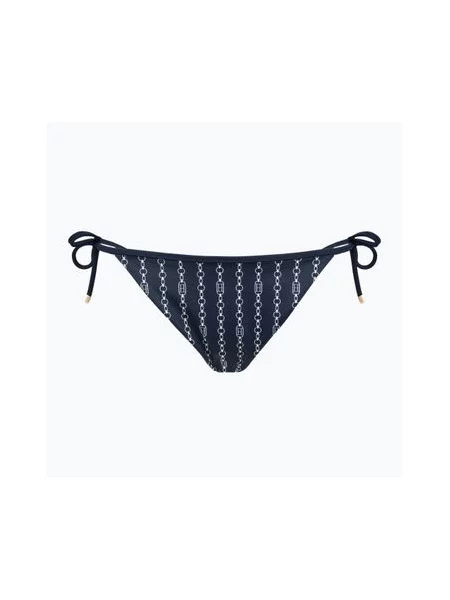 Нижня частина купальника Tommy Hilfiger Cheeky String Side Tie Print flag chain dark night navy синій