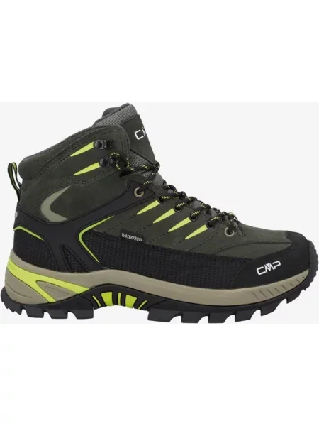 Buty trekkingowe CMP Rigel Mid waterproof zielony fosforyzujący 40 czarny