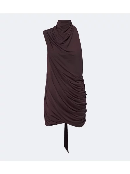 Rochie mini De La Vali drapată maro