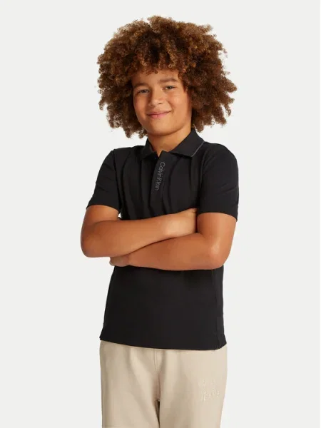 Calvin Klein Jeans Pólóing Embro Logo Regular Fit fekete