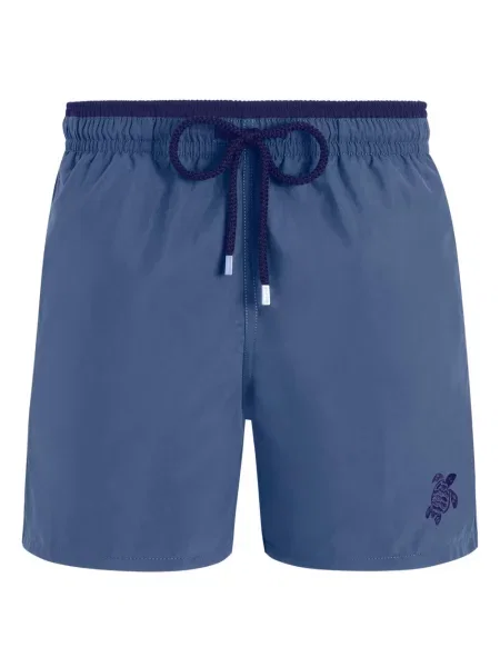 Slip de baie Vilebrequin cu broderie albastru