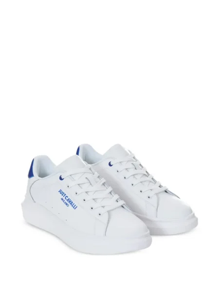 Sneakerși Just Cavalli cu imagine alb
