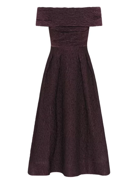 Rochie midi Rebecca Vallance plisată până la genunchi de costum violet