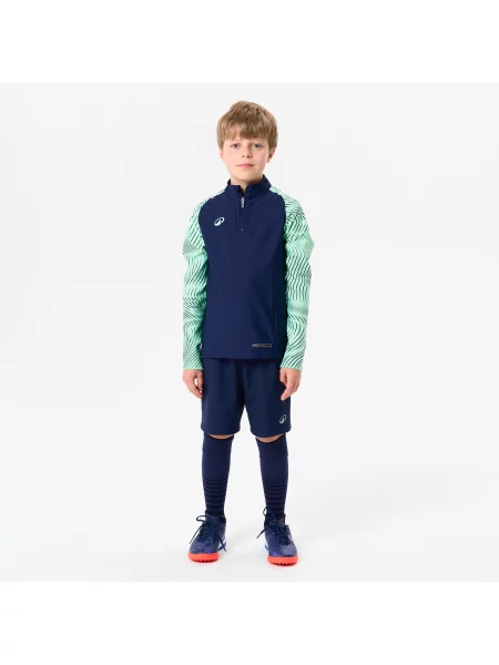 Bluza piłkarska na krótki dla dzieci Kipsta Viralto Wavy Club niebieska