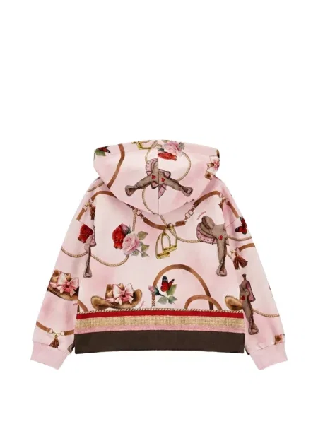 Bluza z kapturem dziecięca Monnalisa różowa
