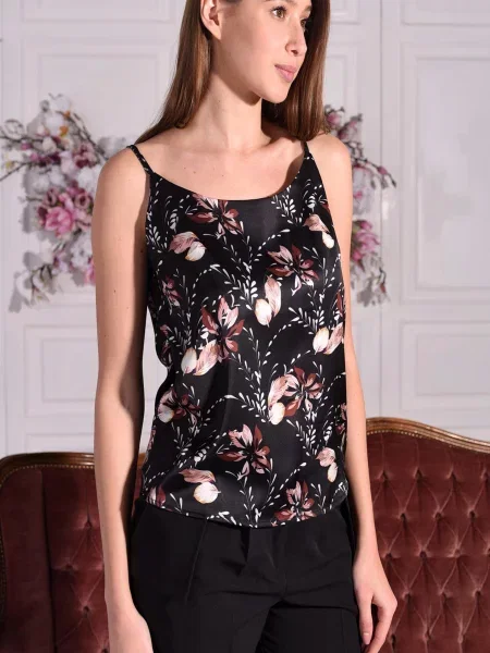 Майка LadyLike шовк чорний