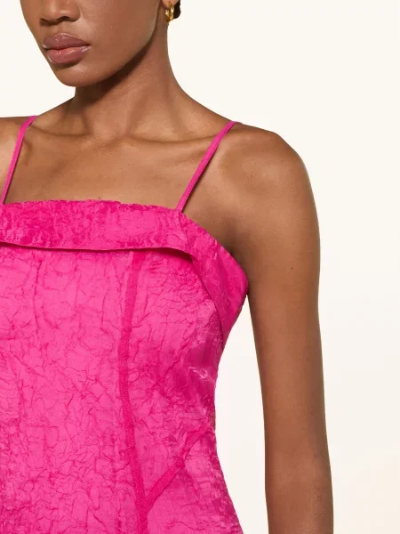 Ganni Sukienka Koktajlowa Shibori lila