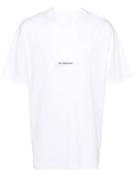 Tricou Givenchy cu broderie alb
