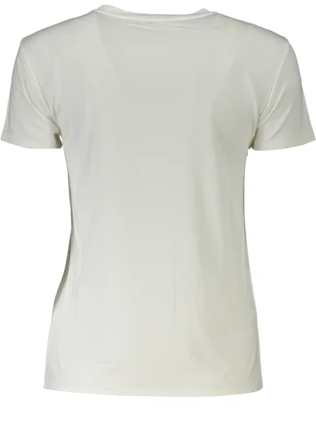 Krótka koszulka Patrizia Pepe z krótkim rękawem biała
