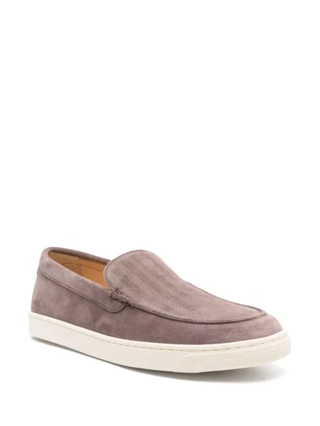 Pantofi loafer Brunello Cucinelli din piele de căprioară maro