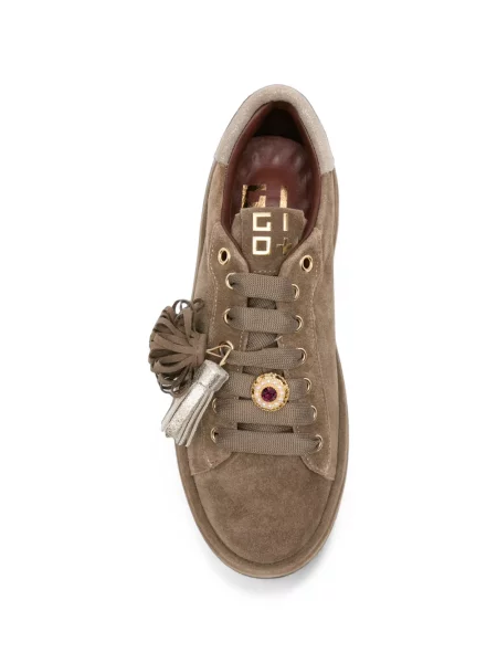 Sneakerși Gio+ cu platformă maro