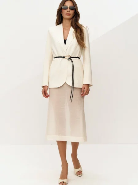 Спідниця міді Gepur молочний ліоцелл