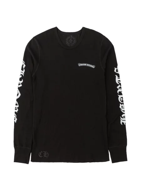 Długa koszulka Chrome Hearts w serca z logo czarna
